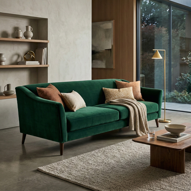 Sofa vải nhung: Sự lựa chọn được khuyến nghị về chất lượng và thiết kế?