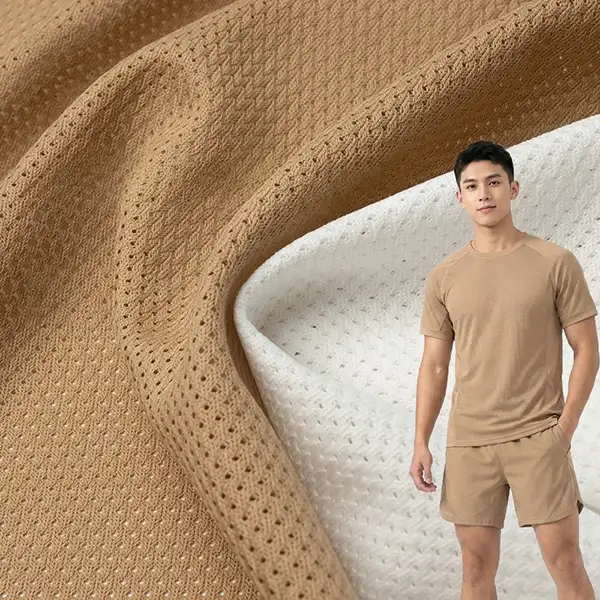 Vải lưới may mặc polyester tái chế